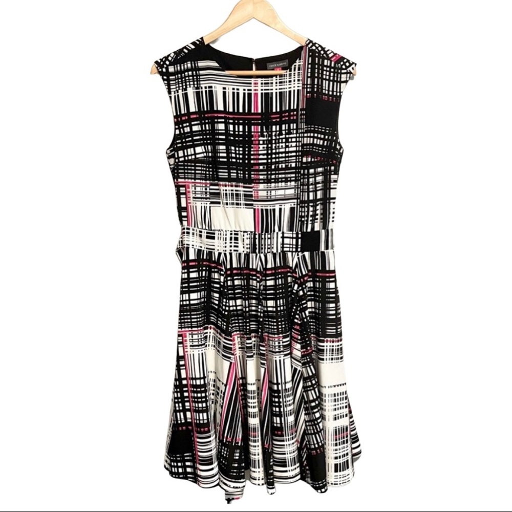 Vince Camuto Striped Comfortable Work Dress Career Abstract